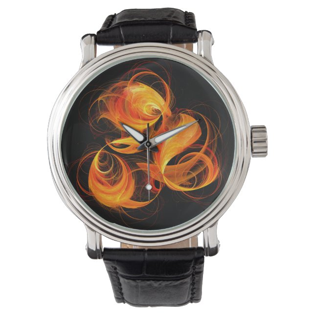 Reloj De Pulsera Arte abstracto de bola de fuego (Anverso)