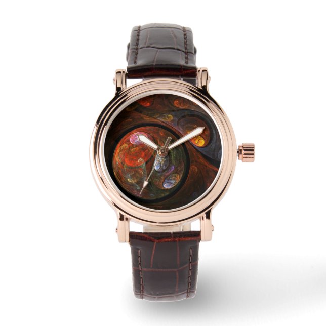 Reloj De Pulsera Arte abstracto de conexión fluida (Anverso)