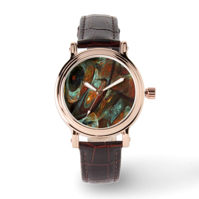 Reloj De Pulsera Arte abstracto de división de tiempo (Anverso)