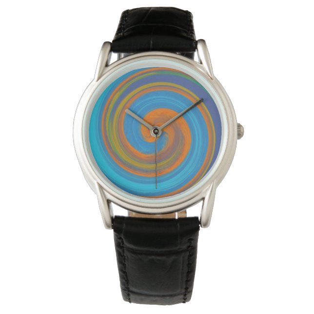 Reloj De Pulsera Arte abstracto de remolino moderno #17 (Anverso)