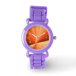 Reloj De Pulsera Arte abstracto moderno naranja rojo vainilla fract
