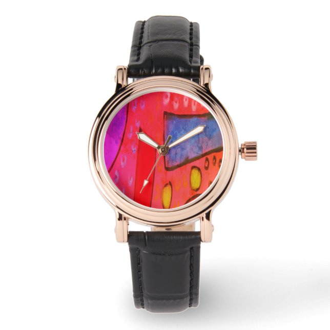 Reloj De Pulsera Arte abstracto original para usar (Anverso)