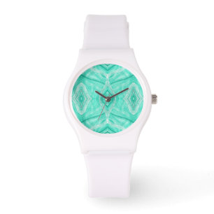 Reloj De Pulsera Arte acuarela abstracto verde Psychomachia
