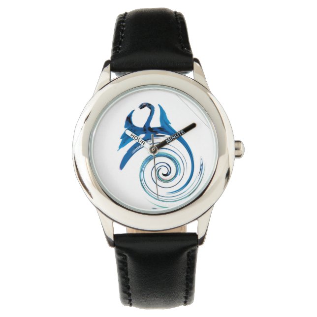 Reloj De Pulsera Arte animal místico del Dragón azul (Anverso)
