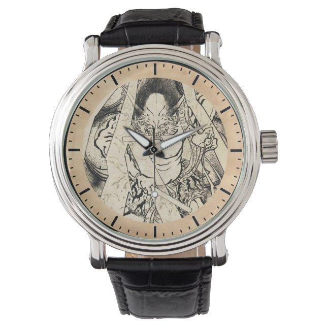 Reloj De Pulsera Arte clásico de tatuajes de tinta de demonio japon (Anverso)