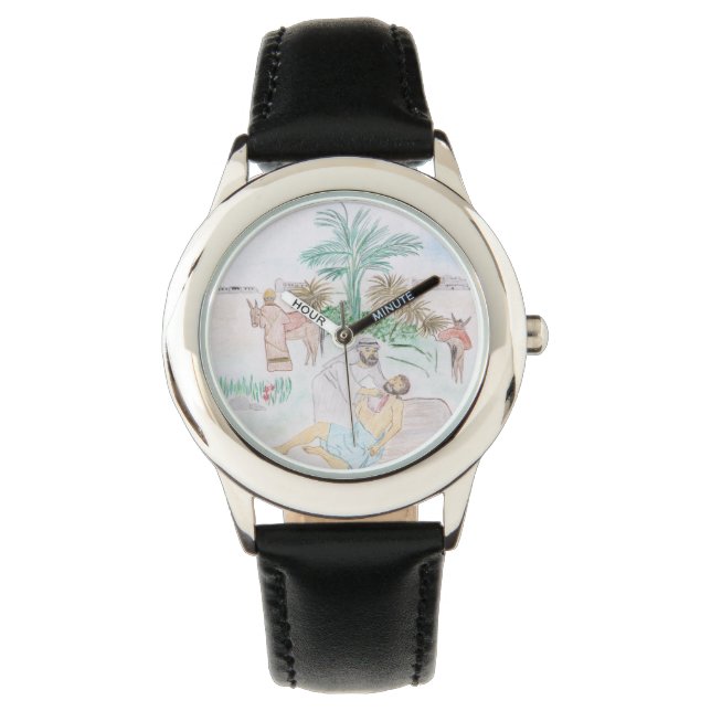 Reloj De Pulsera Arte cristiano El buen samaritano (Anverso)