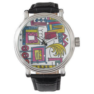 Reloj De Pulsera Arte de Acuarela Abstracto Ilusorio-Caprichoso