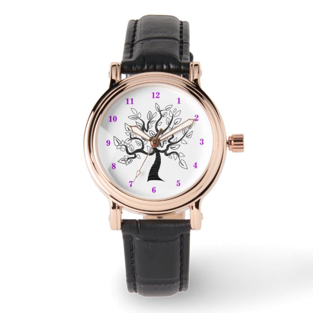 Reloj De Pulsera Arte de árbol de la vida (Anverso)