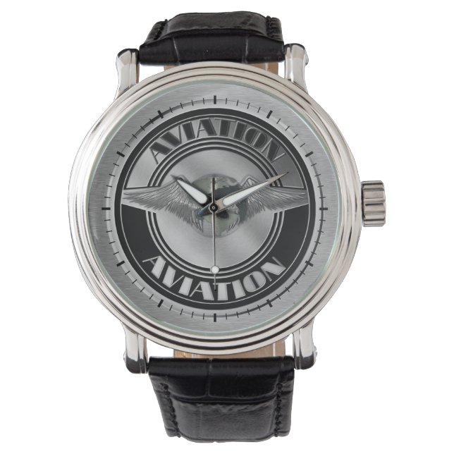 Reloj De Pulsera Arte de aviación de época (Anverso)