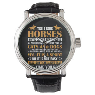 Reloj De Pulsera Arte de caballos Sí Yo Viajo Caballos
