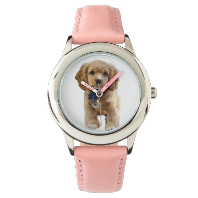 Reloj De Pulsera Arte de cachorros (Anverso)