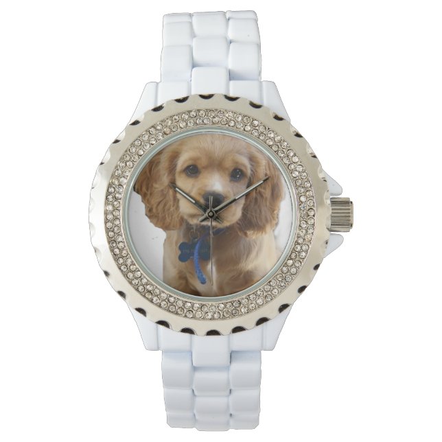 Reloj De Pulsera Arte de cachorros (Anverso)