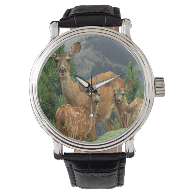 Reloj De Pulsera Arte de ciervos (Anverso)