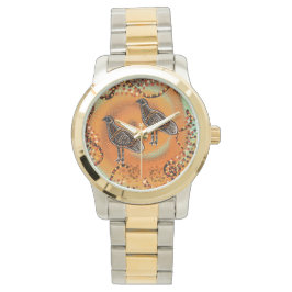 RELOJ DE PULSERA ARTE DE EMÚ DE AUSTRALIA      