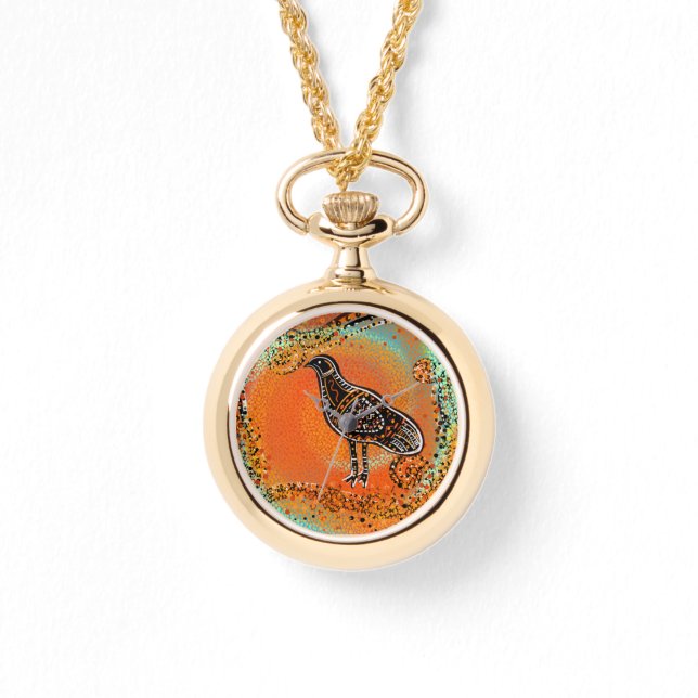RELOJ DE PULSERA ARTE DE EMÚ DE AUSTRALIA    (Anverso)