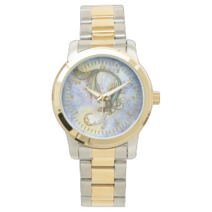 Reloj De Pulsera Arte de fantasía de la sirena lunar