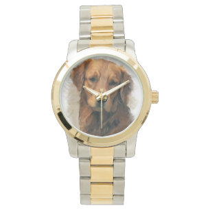 Reloj De Pulsera Arte de Golden Retriever