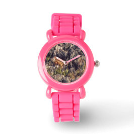 Reloj De Pulsera Arte de Guana Naranja
