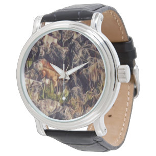 Reloj De Pulsera Arte de Guana Naranja