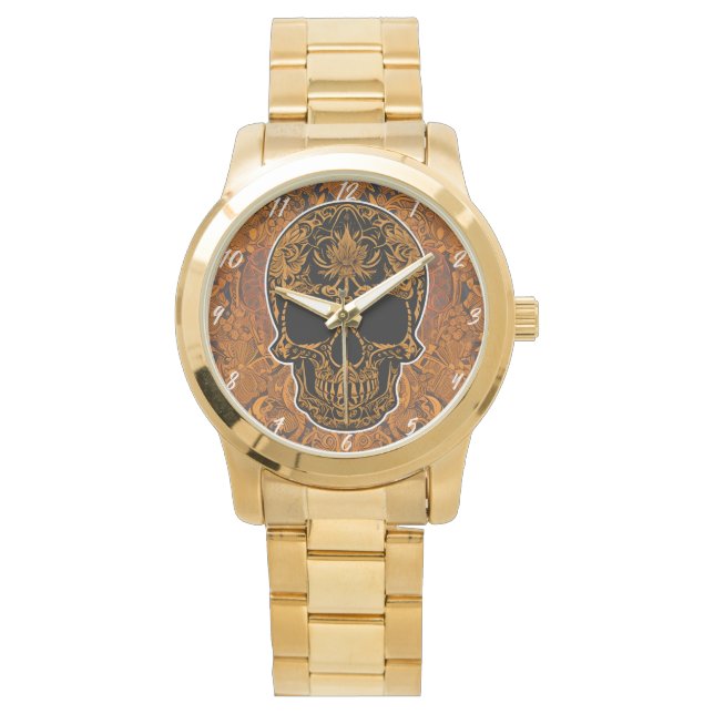 Reloj De Pulsera Arte de la calavera del azúcar - Fiesta de los mue (Anverso)