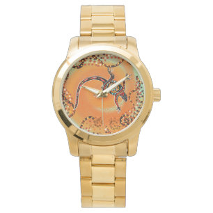 RELOJ DE PULSERA ARTE DE LAGARTO DE AUSTRALIA      