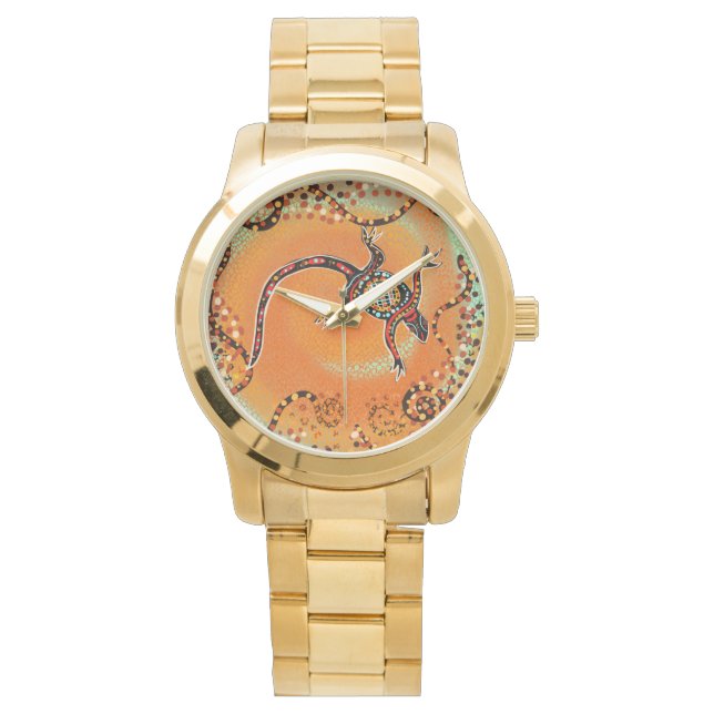 RELOJ DE PULSERA ARTE DE LAGARTO DE AUSTRALIA       (Anverso)