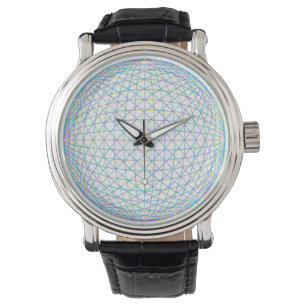 Reloj De Pulsera Arte de línea minimalista de esfera 3D geométrica