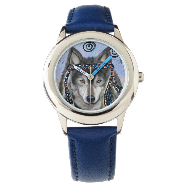 Reloj De Pulsera Arte de Lobo (Anverso)