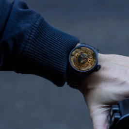 Reloj De Pulsera Arte De Lobo Salvaje Con Cara 3D