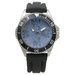 Reloj De Pulsera Arte de mosaico ornamentado azul, Alemania