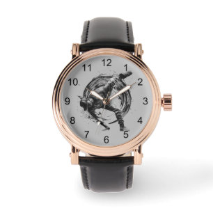 Reloj De Pulsera Arte de movimiento monocromo de estilo urbano
