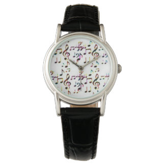 Reloj De Pulsera arte de notas musicales