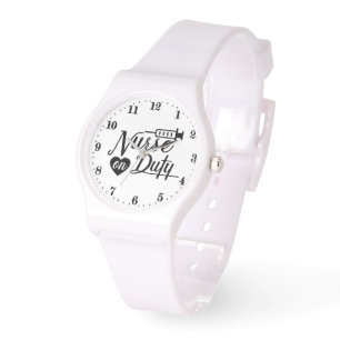 Reloj De Pulsera Arte de palabras del deber de enfermera