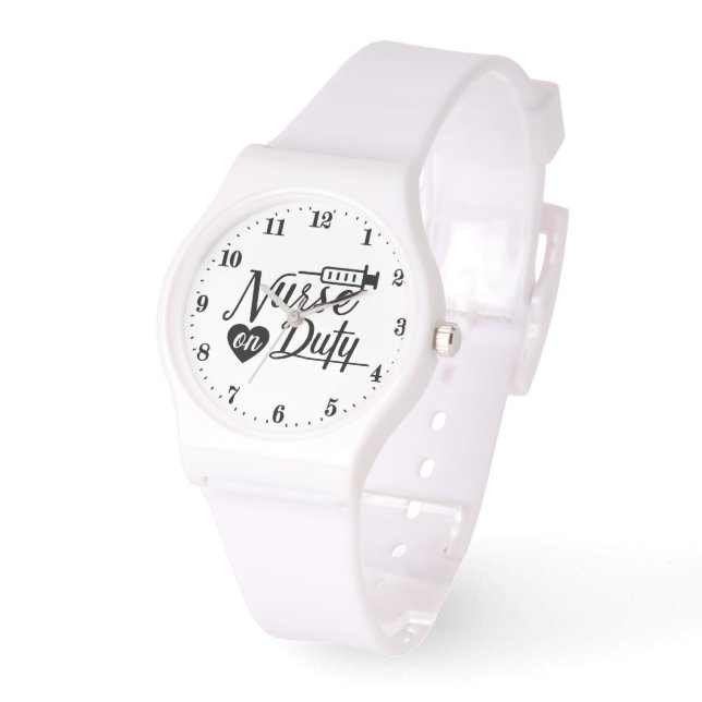Reloj De Pulsera Arte de palabras del deber de enfermera (Ángulo)