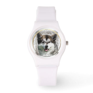 Reloj De Pulsera Arte de perro en Malamute
