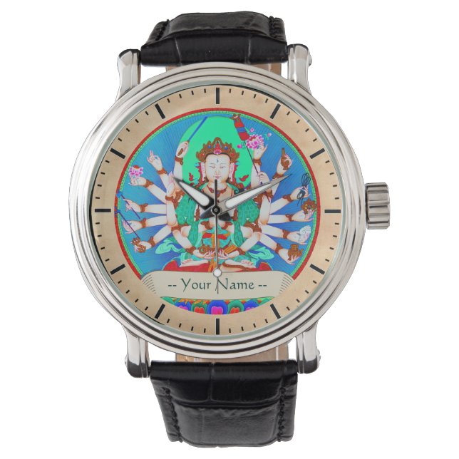 Reloj De Pulsera arte de tatuajes de dios del tibetano oriental de  (Anverso)