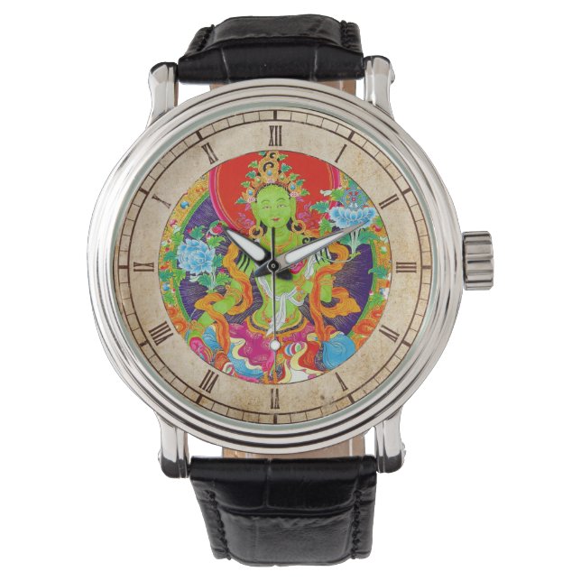 Reloj De Pulsera arte de tatuajes de dios del tibetano oriental de  (Anverso)