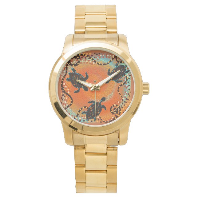 RELOJ DE PULSERA ARTE DE TORTUGA AUSTRALIANA (Anverso)