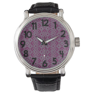 Reloj De Pulsera Arte Deco Púrpura 