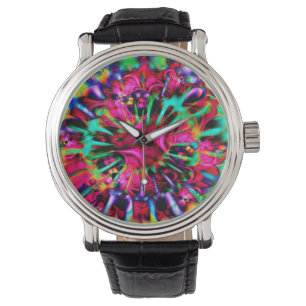 Reloj De Pulsera Arte del fractal del Apophysis del caleidoscopio -