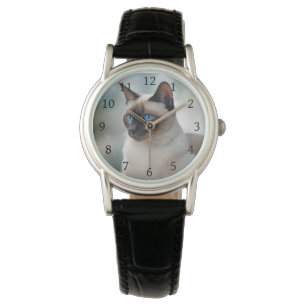 Reloj De Pulsera Arte digital del gato 749 siamés