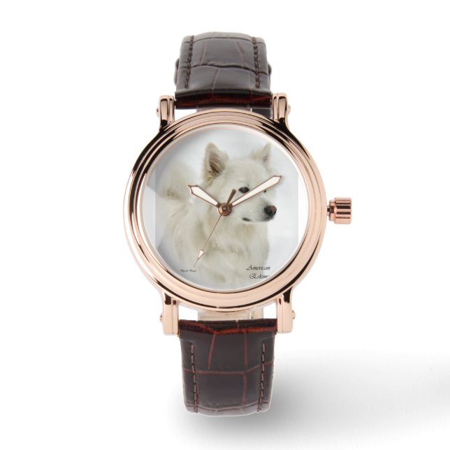 Reloj De Pulsera Arte Eskimo Dog de Estados Unidos (Anverso)