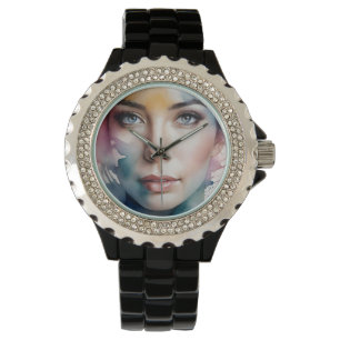 Reloj De Pulsera Arte femenino de doble exposición