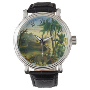 Reloj De Pulsera Arte Folclórico Victoriano Antiguo, Arca de Noé po