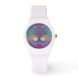 Reloj De Pulsera Arte fractal de Lotus