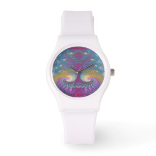Reloj De Pulsera Arte fractal de Lotus