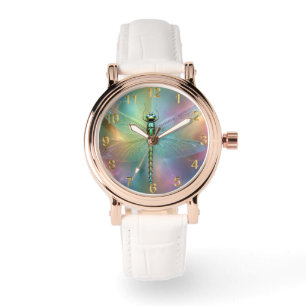 Reloj De Pulsera Arte Fractal moderno de la libélula,
