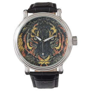Reloj De Pulsera Arte fresco de la cara del tigre