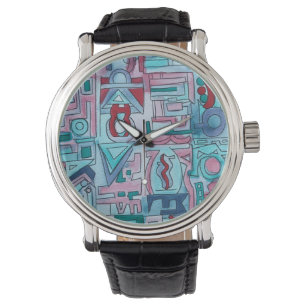 Reloj De Pulsera Arte geométrico abstracto funky de calle urbana