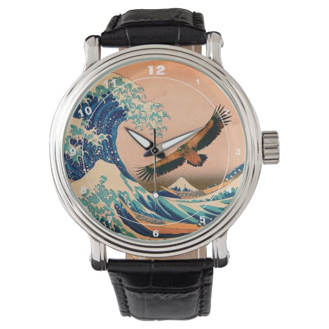 Reloj De Pulsera Arte japonés - Ola de Cóndor y Kanagawa (Watch) (Anverso)